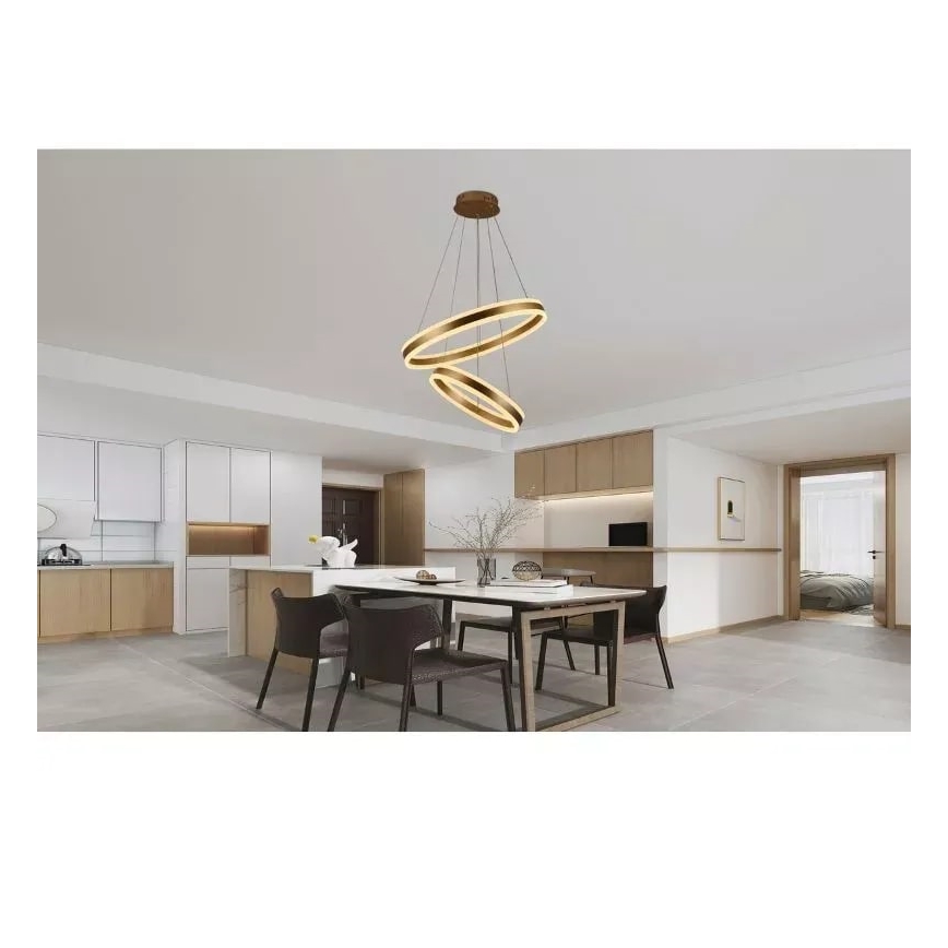 LED Stmívatelný lustr na lanku LED/135W/230V 3000-6500K + dálkové ovládání