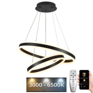 LED Stmívatelný lustr na lanku LED/135W/230V 3000-6500K pr. 60 cm + dálkové ovládání