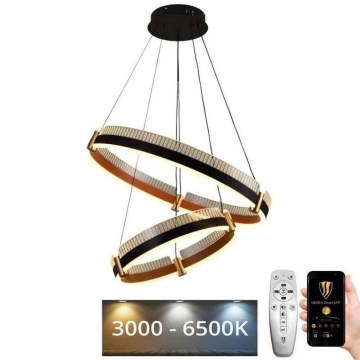 LED Stmívatelný lustr na lanku LED/140W/230V 3000-6500K pr. 60 cm + dálkové ovládání