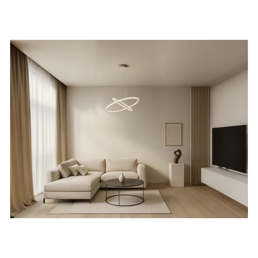 LED Stmívatelný lustr na lanku LED/150W/230V 3000-6500K + dálkové ovládání