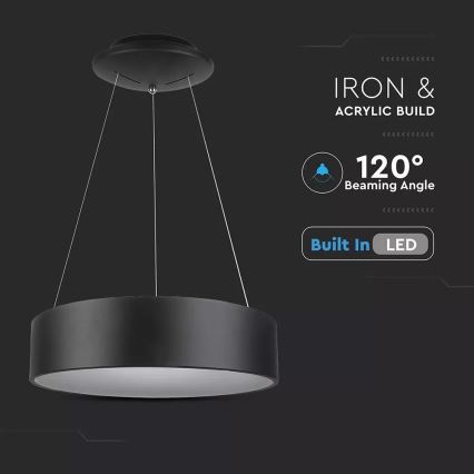 LED Stmívatelný lustr na lanku LED/20W/230V