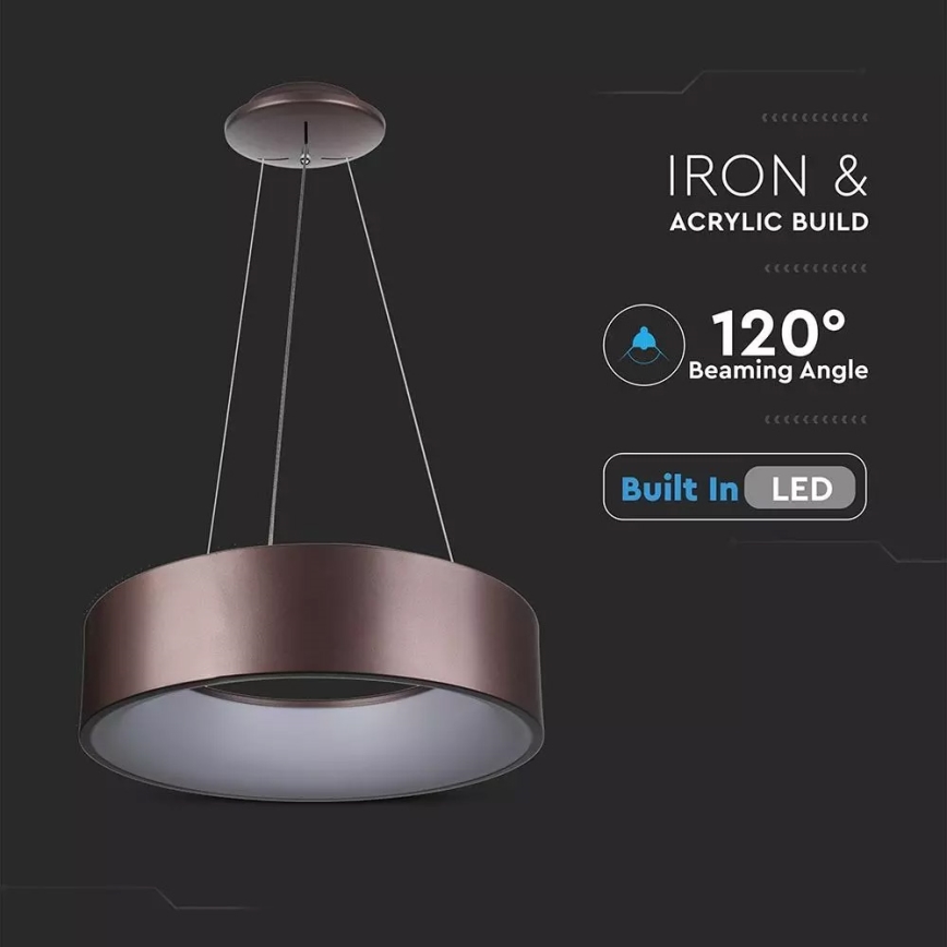 LED Stmívatelný lustr na lanku LED/20W/230V