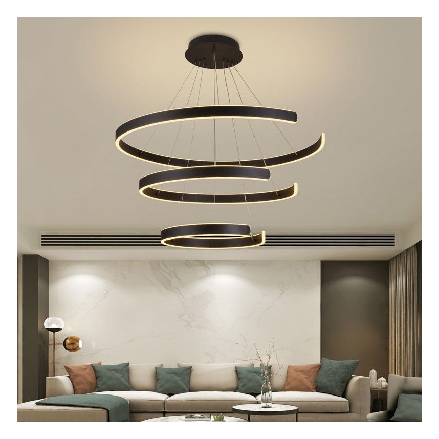 LED Stmívatelný lustr na lanku LED/220W/230V 3000-6500K + dálkové ovládání