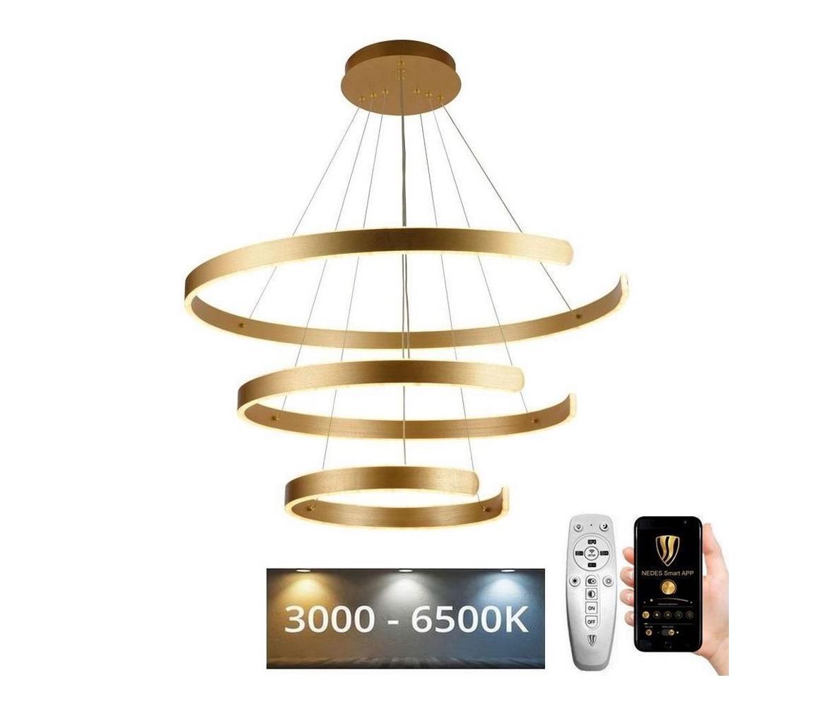 Nedes LED Stmívatelný lustr na lanku LED/220W/230V 3000-6500K + dálkové ovládání ND3488