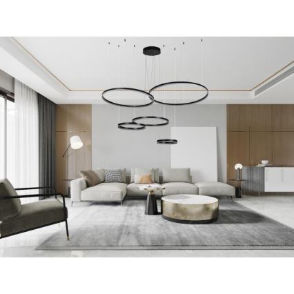 LED Stmívatelný lustr na lanku LED/220W/230V 3000-6500K + dálkové ovládání