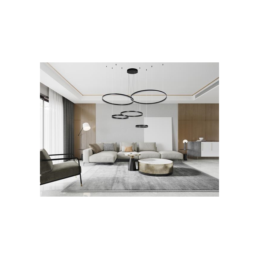 LED Stmívatelný lustr na lanku LED/220W/230V 3000-6500K + dálkové ovládání