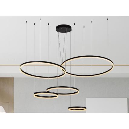 LED Stmívatelný lustr na lanku LED/220W/230V 3000-6500K + dálkové ovládání