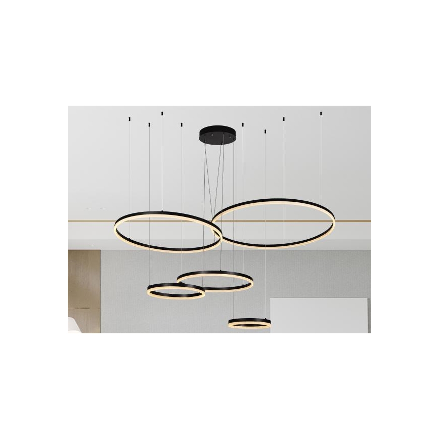 LED Stmívatelný lustr na lanku LED/220W/230V 3000-6500K + dálkové ovládání