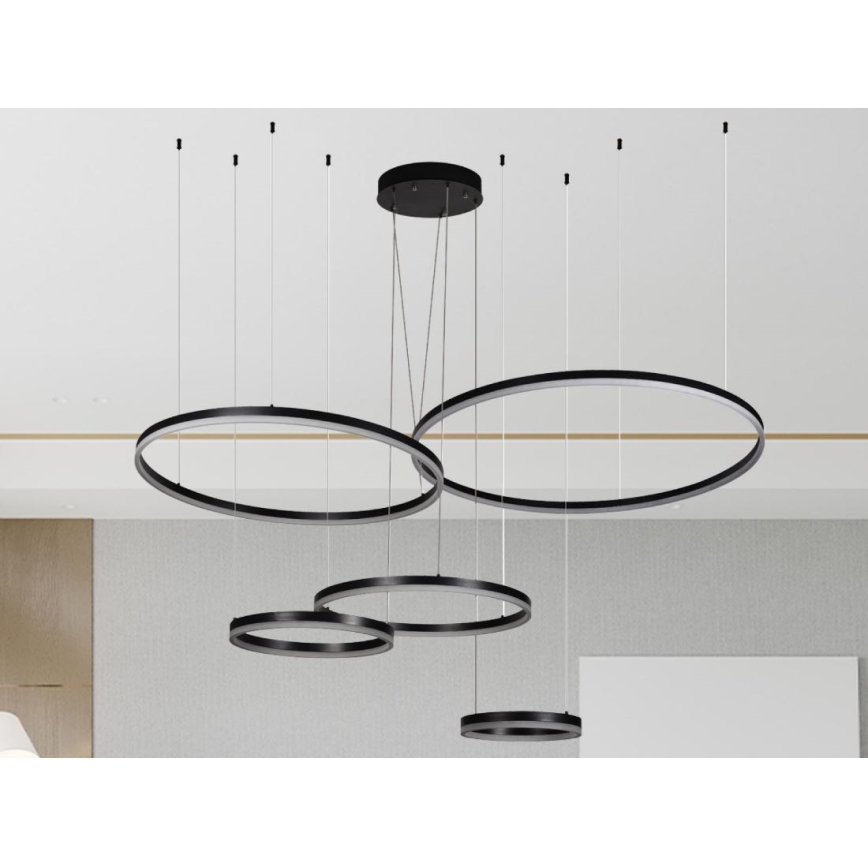LED Stmívatelný lustr na lanku LED/220W/230V 3000-6500K + dálkové ovládání