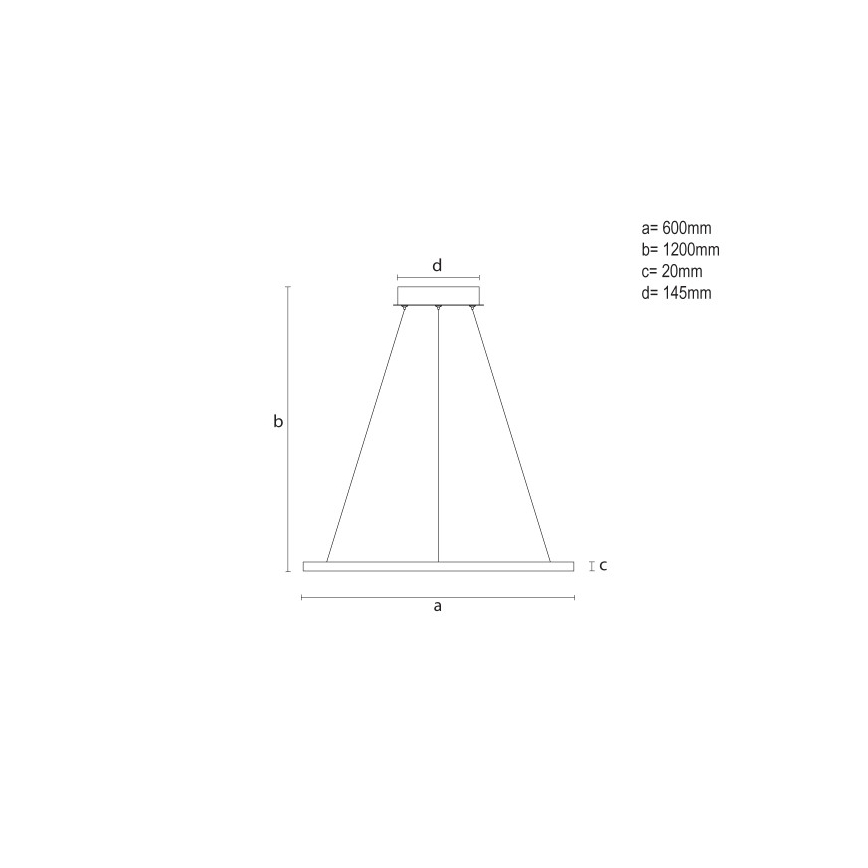 LED Stmívatelný lustr na lanku LED/32W/230V 3000-6500K pr. 60 cm + dálkové ovládání