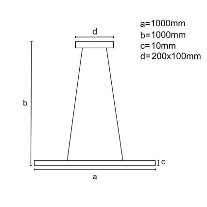 LED Stmívatelný lustr na lanku LED/40W/230V 3000-6500K černá + dálkové ovládání