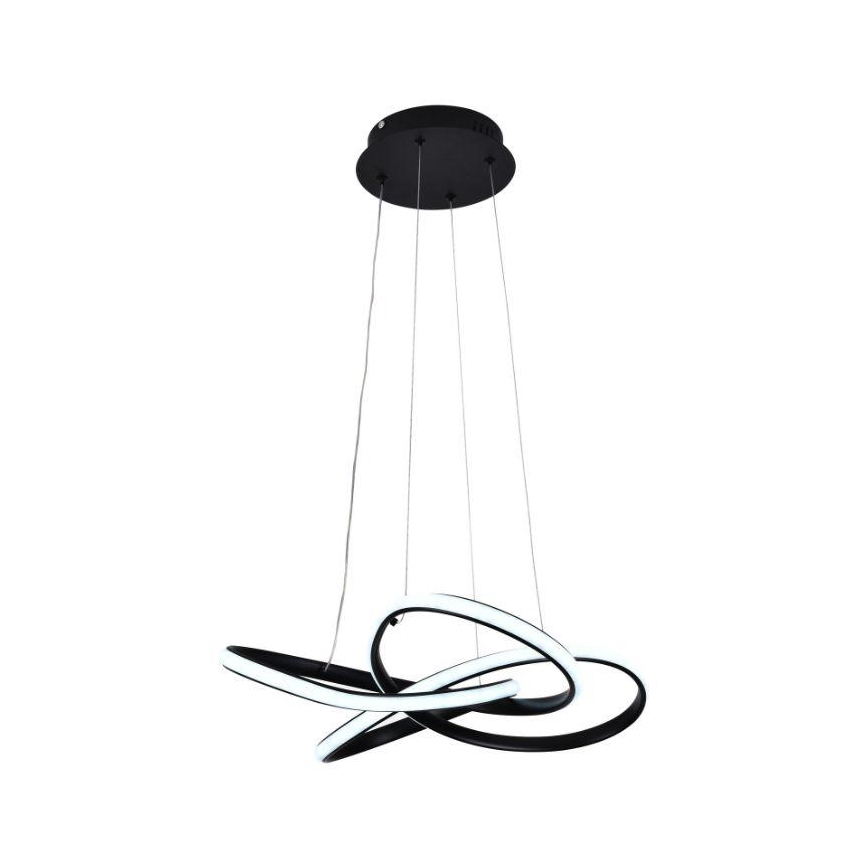 LED Stmívatelný lustr na lanku LED/40W/230V 3000-6500K černá + dálkové ovládání