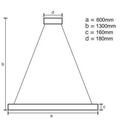 LED Stmívatelný lustr na lanku LED/40W/230V 3000-6500K zlatá + dálkové ovládání