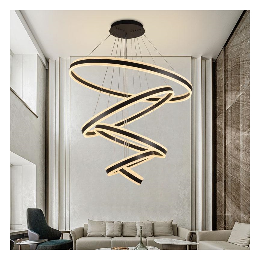 LED Stmívatelný lustr na lanku LED/420W/230V 3000-6500K + dálkové ovládání