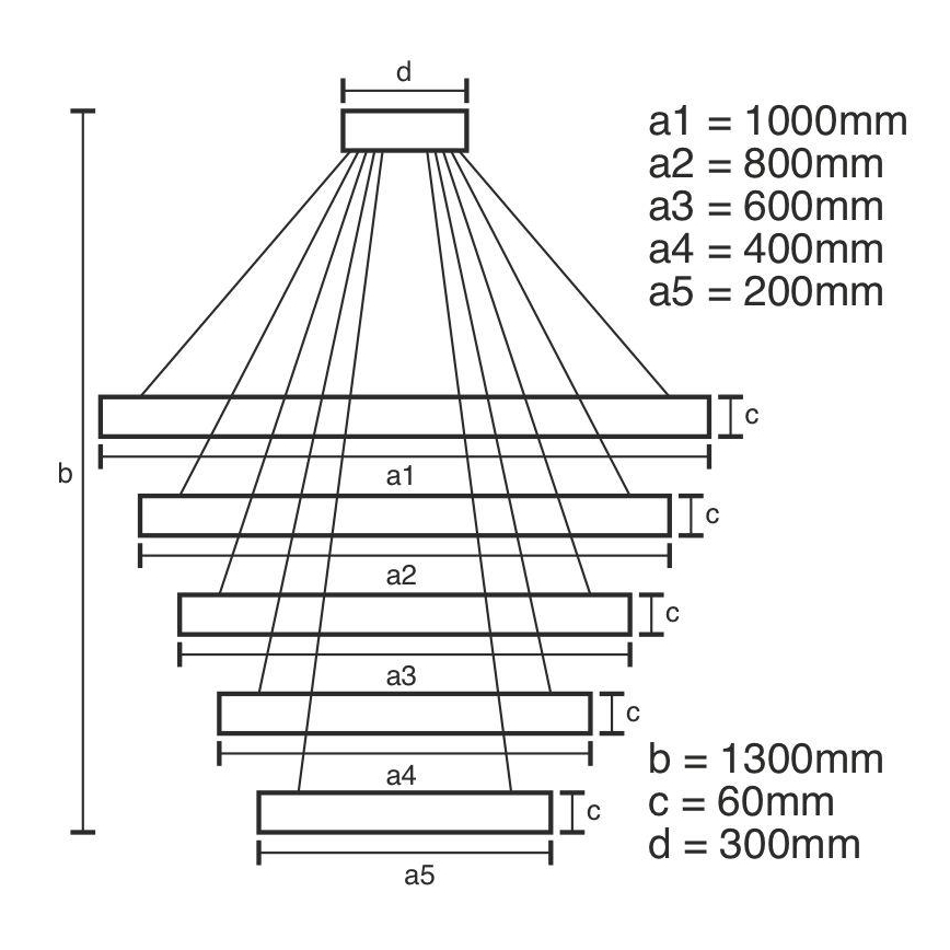 LED Stmívatelný lustr na lanku LED/420W/230V 3000-6500K + dálkové ovládání