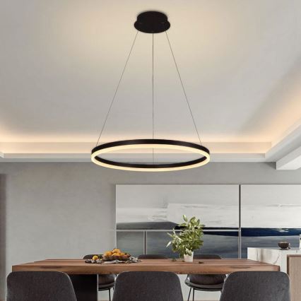 LED Stmívatelný lustr na lanku LED/42W/230V 3000-6500K pr. 60 cm + dálkové ovládání