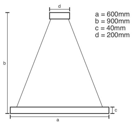 LED Stmívatelný lustr na lanku LED/42W/230V 3000-6500K pr. 60 cm + dálkové ovládání