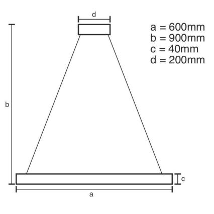 LED Stmívatelný lustr na lanku LED/42W/230V 3000-6500K pr. 60 cm + dálkové ovládání