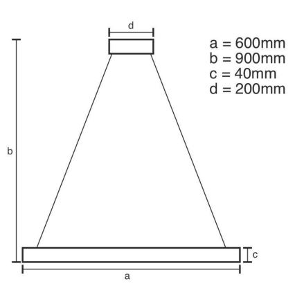 LED Stmívatelný lustr na lanku LED/42W/230V 3000-6500K + dálkové ovládání