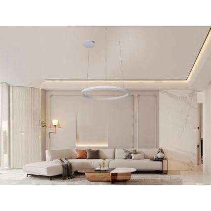 LED Stmívatelný lustr na lanku LED/42W/230V 3000-6500K + dálkové ovládání