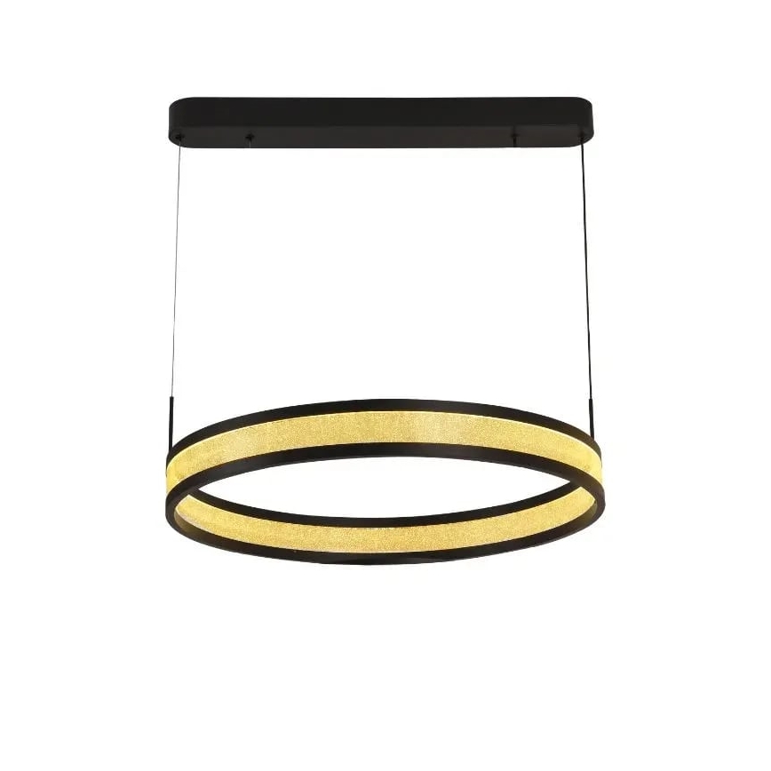 LED Stmívatelný lustr na lanku LED/45W/230V 3000-6500K černá + dálkové ovládání
