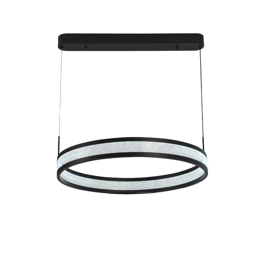 LED Stmívatelný lustr na lanku LED/45W/230V 3000-6500K černá + dálkové ovládání