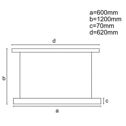 LED Stmívatelný lustr na lanku LED/45W/230V 3000-6500K černá + dálkové ovládání