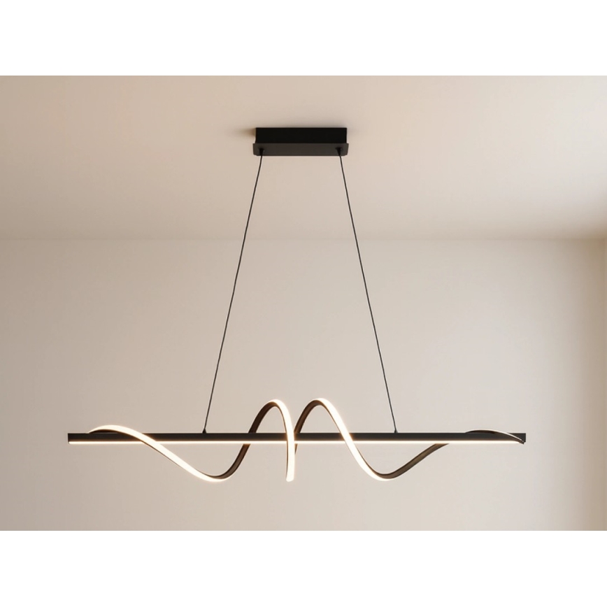 LED Stmívatelný lustr na lanku LED/50W/230V 3000-6500K 100 cm + dálkové ovládání