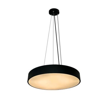 LED Stmívatelný lustr na lanku LED/50W/230V 3000-6500K černá + dálkové ovládání