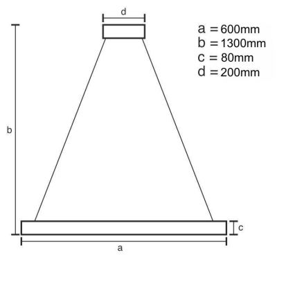 LED Stmívatelný lustr na lanku LED/50W/230V 3000-6500K + dálkové ovládání