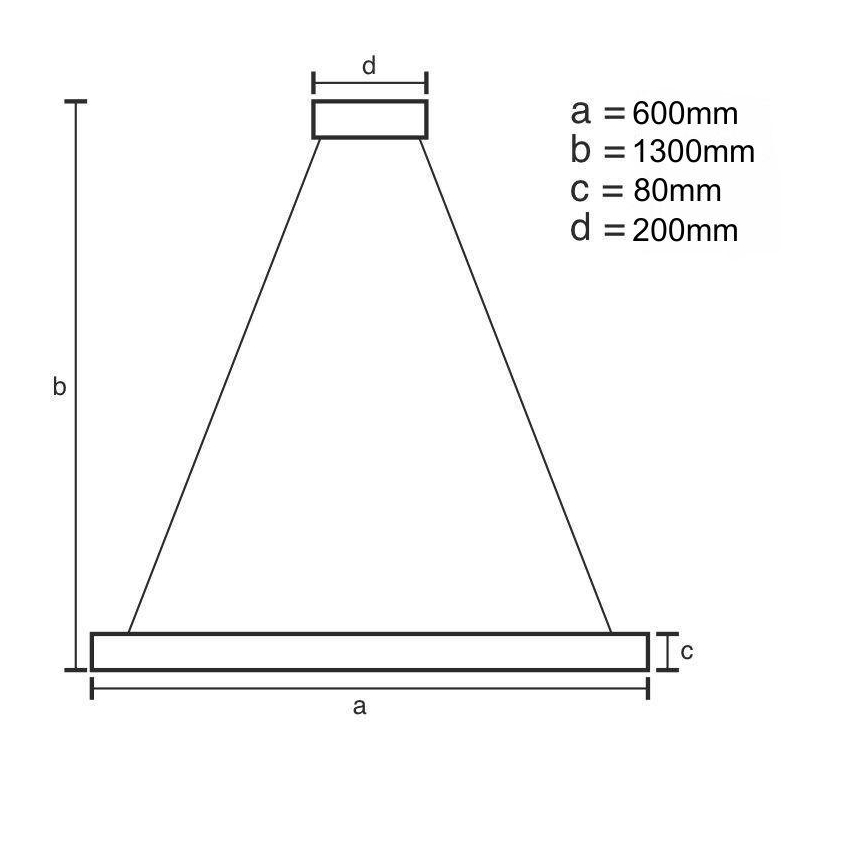LED Stmívatelný lustr na lanku LED/50W/230V 3000-6500K pr. 60 cm + dálkové ovládání