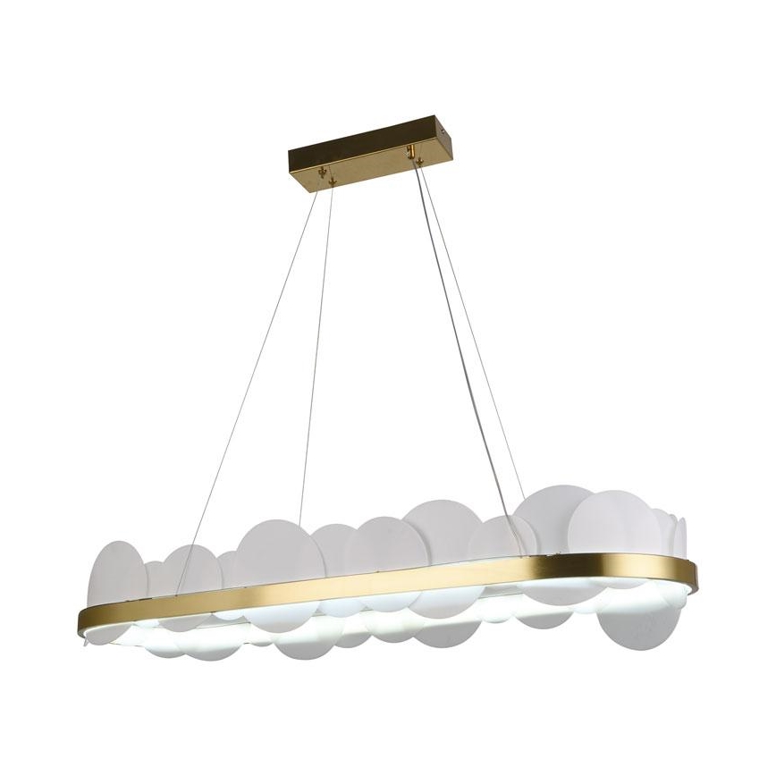 LED Stmívatelný lustr na lanku LED/50W/230V 3000-6500K zlatá + dálkové ovládání