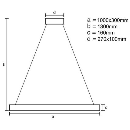 LED Stmívatelný lustr na lanku LED/50W/230V 3000-6500K zlatá + dálkové ovládání