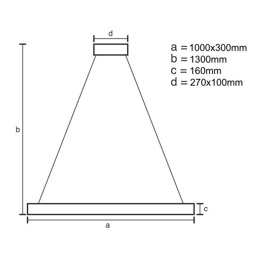 LED Stmívatelný lustr na lanku LED/50W/230V 3000-6500K zlatá + dálkové ovládání