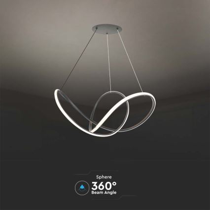 LED Stmívatelný lustr na lanku LED/50W/230V 3000K černá