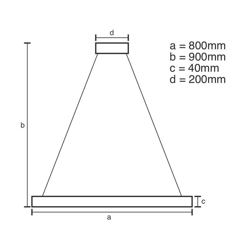 LED Stmívatelný lustr na lanku LED/55W/230V 3000-6500K + dálkové ovládání