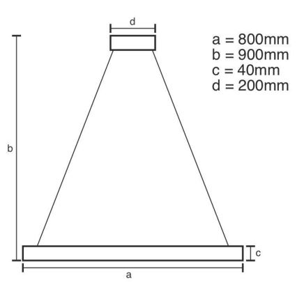 LED Stmívatelný lustr na lanku LED/55W/230V 3000-6500K + dálkové ovládání