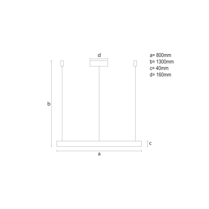 LED Stmívatelný lustr na lanku LED/55W/230V 3000-6500K + dálkové ovládání