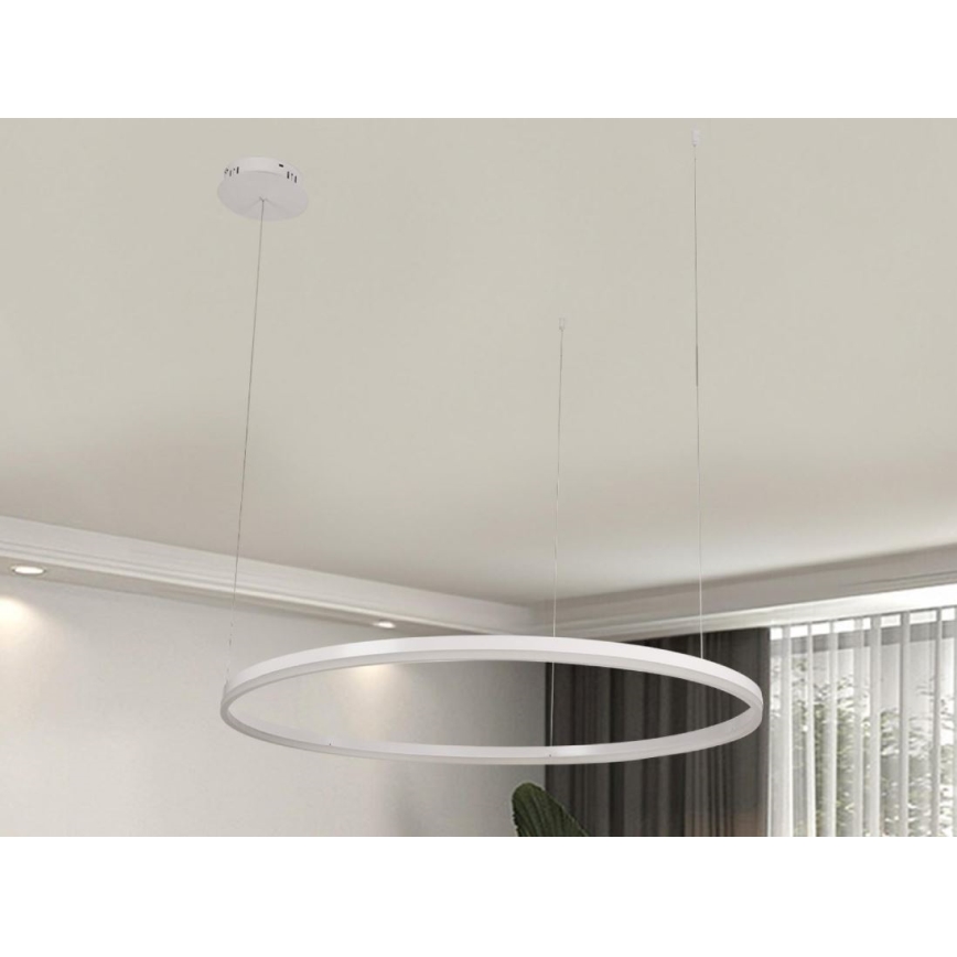 LED Stmívatelný lustr na lanku LED/55W/230V 3000-6500K + dálkové ovládání