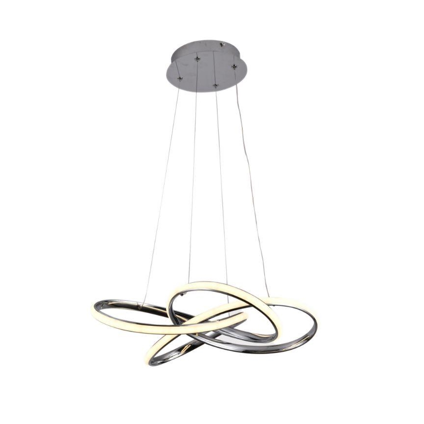LED Stmívatelný lustr na lanku LED/65W/230V 3000-6500K chrom + dálkové ovládání