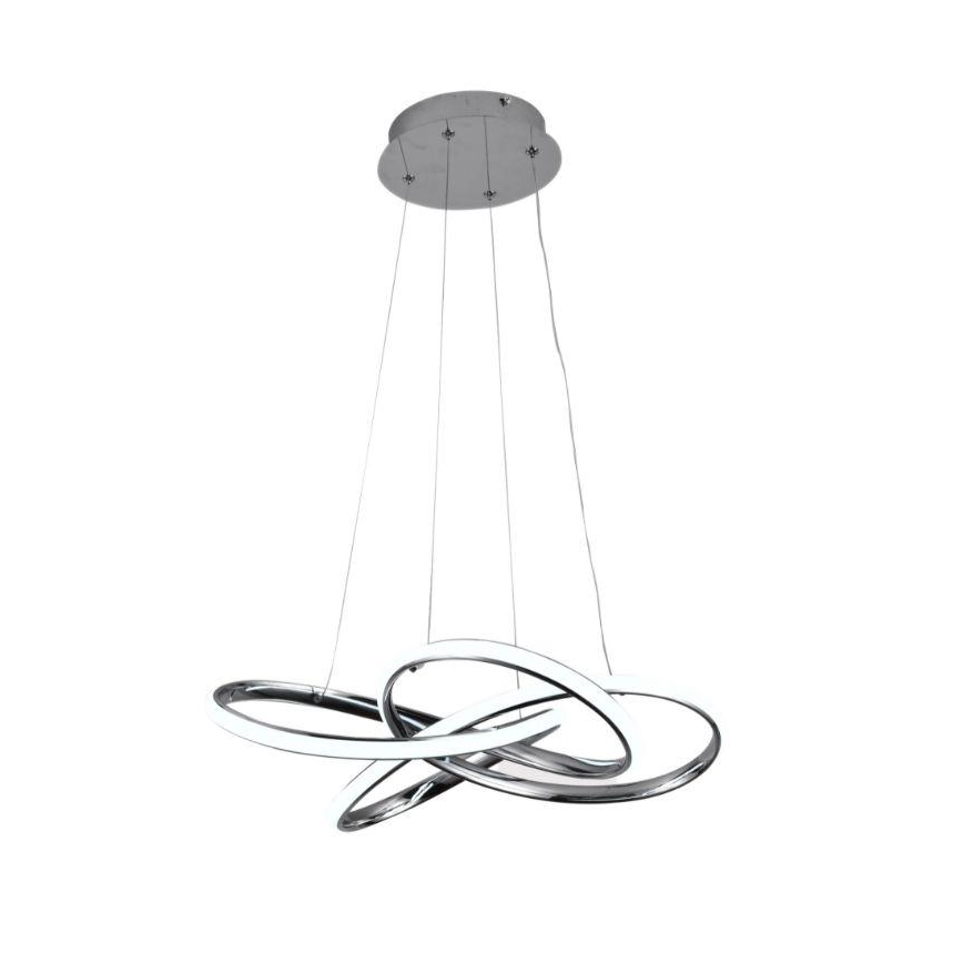 LED Stmívatelný lustr na lanku LED/65W/230V 3000-6500K chrom + dálkové ovládání