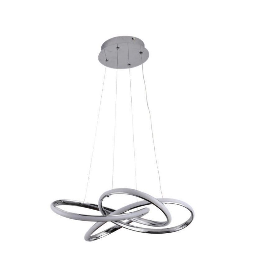 LED Stmívatelný lustr na lanku LED/65W/230V 3000-6500K chrom + dálkové ovládání