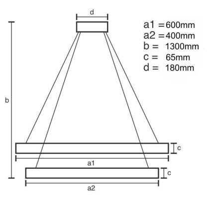 LED Stmívatelný křišťálový lustr na lanku LED/65W/230V 3000-6500K lesklý chrom + dálkové ovládání