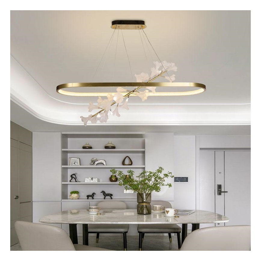 LED Stmívatelný lustr na lanku LED/65W/230V 3000-6500K + dálkové ovládání