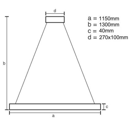 LED Stmívatelný lustr na lanku LED/65W/230V 3000-6500K + dálkové ovládání