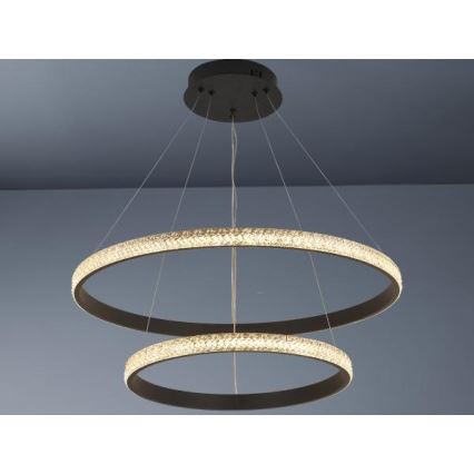 LED Stmívatelný lustr na lanku LED/65W/230V 3000-6500K + dálkové ovládání
