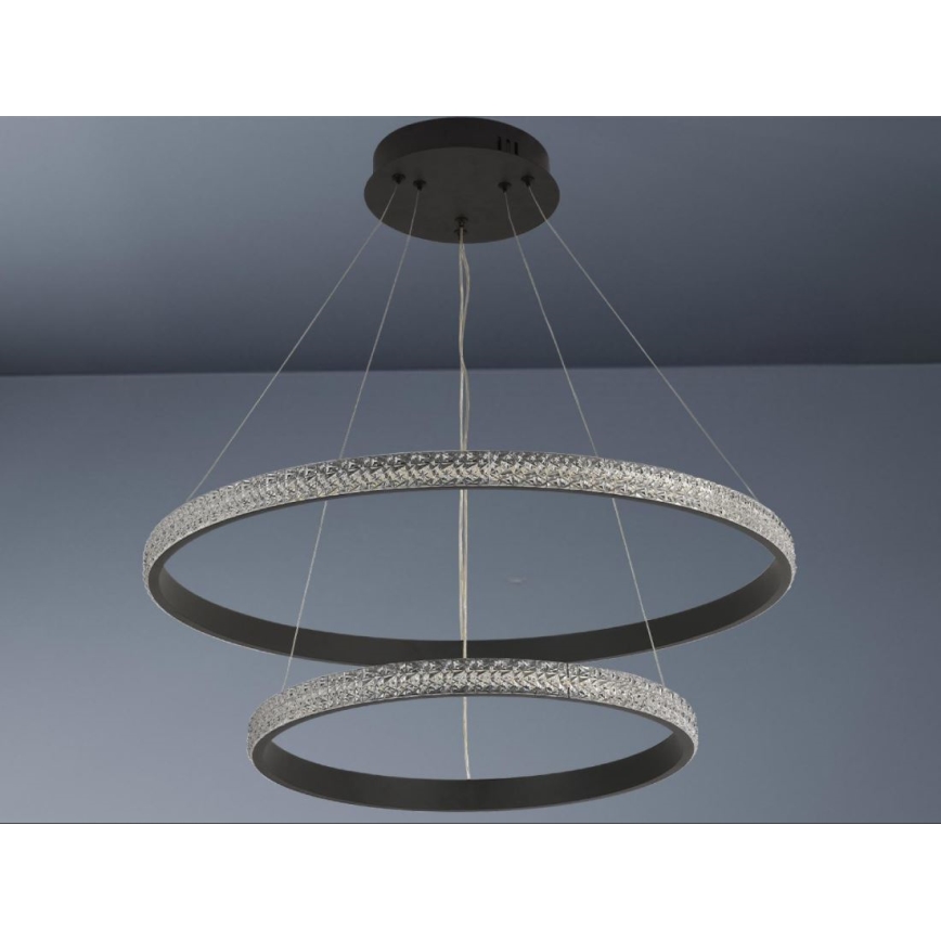 LED Stmívatelný lustr na lanku LED/65W/230V 3000-6500K + dálkové ovládání