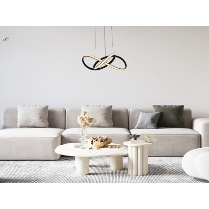 LED Stmívatelný lustr na lanku LED/65W/230V 3000-6500K pr. 49 cm + dálkové ovládání