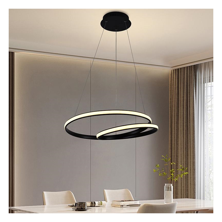 LED Stmívatelný lustr na lanku LED/65W/230V 3000-6500K + dálkové ovládání