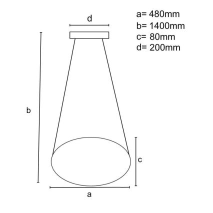 LED Stmívatelný lustr na lanku LED/65W/230V 3000-6500K hnědá + dálkové ovládání